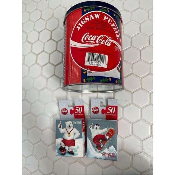 Vintage 1990s Coca-Cola Polar Bear Puzzle - Picture 1 of 5